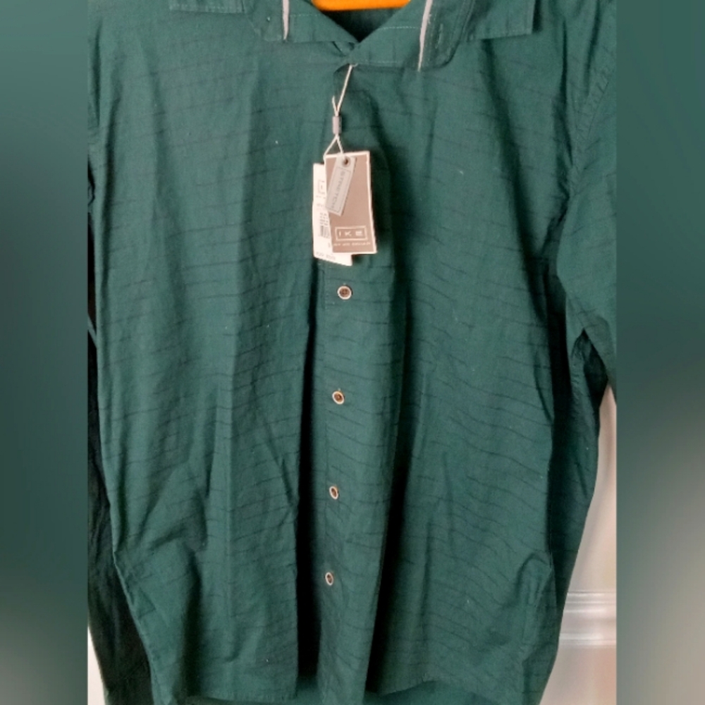 Green Button-Up Shirt